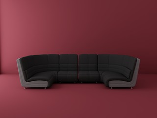Image showing black sofa