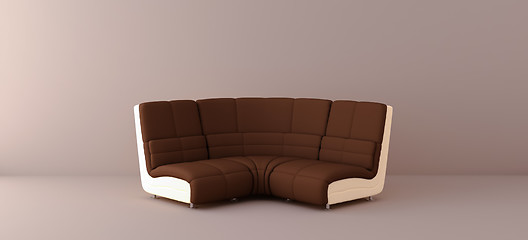 Image showing brown sofa