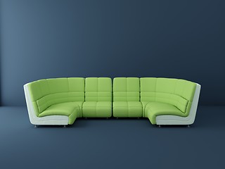 Image showing green sofa