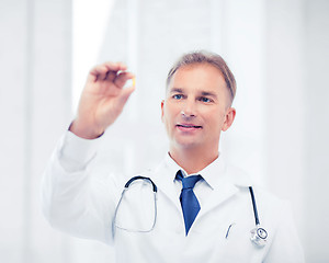 Image showing doctor with tablet in hospital