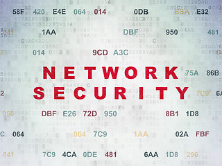 Image showing Protection concept: Network Security on Digital Paper background