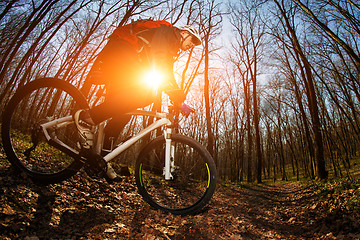 Image showing Cyclist Riding the Bike