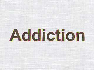 Image showing Health concept: Addiction on fabric texture background