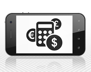 Image showing News concept: Smartphone with Calculator on display