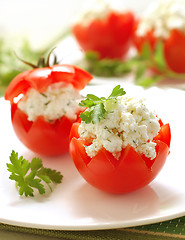 Image showing Tomatoes Stuffed with Feta