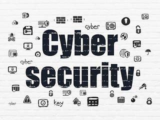 Image showing Security concept: Cyber Security on wall background