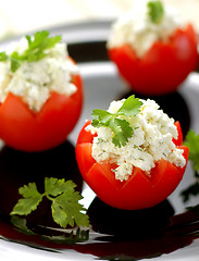 Image showing Tomatoes Stuffed with Feta