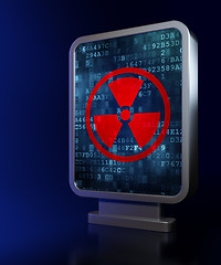 Image showing Science concept: Radiation on billboard background