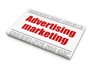 Image showing Business concept: newspaper headline Advertising Marketing