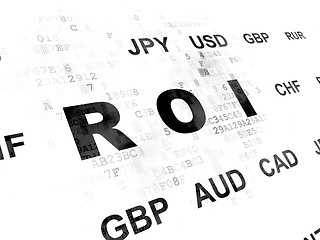 Image showing Finance concept: ROI on Digital background