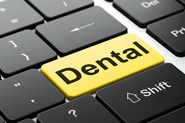 Image showing Medicine concept: Dental on computer keyboard background