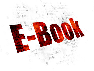 Image showing Education concept: E-Book on Digital background