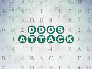 Image showing Privacy concept: DDOS Attack on Digital Paper background