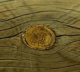 Image showing Stain Knot Wooden Background