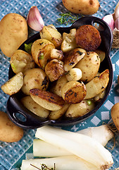 Image showing Roasted Potato Wedges