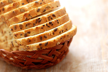 Image showing loaves of bread in a basket