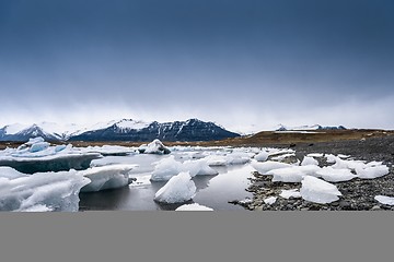 Image showing Icebergs at glacier lagoon 