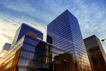 Image showing Skyscrapers against blue sky