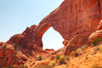 Image showing The North Window Arch at the Arches National Park