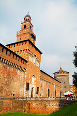 Image showing Castello Sforzesco entrance in Milan
