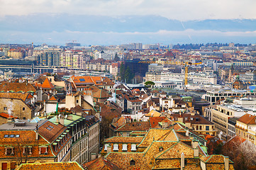 Image showing Aerial view of Geneva, Switzerland