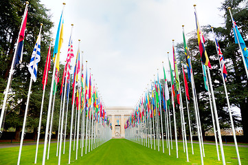 Image showing United Nations palace in Geneva