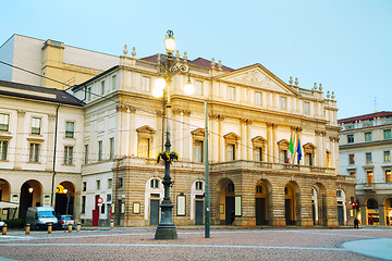 Image showing La Scaka opera house building in Milan, Italy