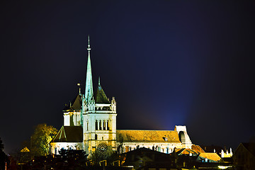 Image showing Geneva cityscape overview with St Pierre Cathedral