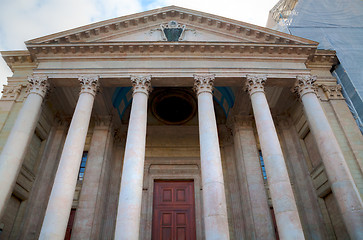 Image showing St Pierre Cathedral entrance in Geneva