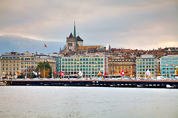 Image showing Geneva cityscape overview with St Pierre Cathedral
