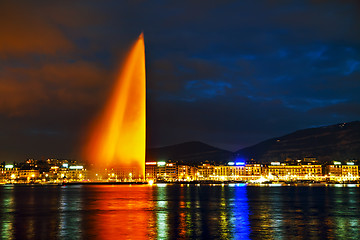 Image showing Geneva Water Fountain (Jet d\'Eau)