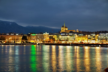 Image showing Geneva cityscape overview with St Pierre Cathedral