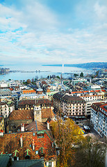 Image showing Aerial view of Geneva, Switzerland