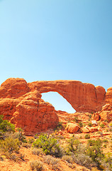 Image showing The North Window Arch at the Arches National Park