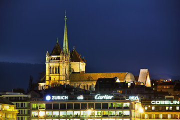 Image showing Geneva cityscape overview with St Pierre Cathedral