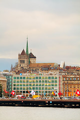 Image showing Geneva cityscape overview with St Pierre Cathedral