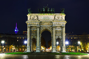 Image showing Arch of Peace in Milan, Italy