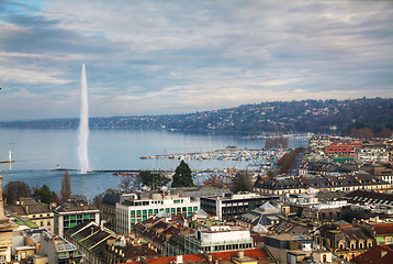 Image showing Aerial view of Geneva, Switzerland