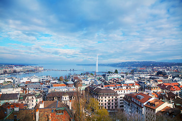 Image showing Aerial view of Geneva, Switzerland