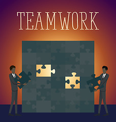 Image showing Vector Flat Business Concept Teamwork