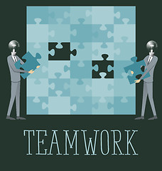 Image showing Vector Flat Business Concept Teamwork