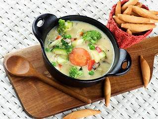 Image showing Vegetables Creamy Soup