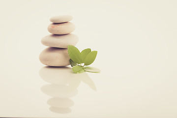 Image showing balancing zen stones isolated