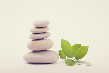 Image showing balancing zen stones isolated