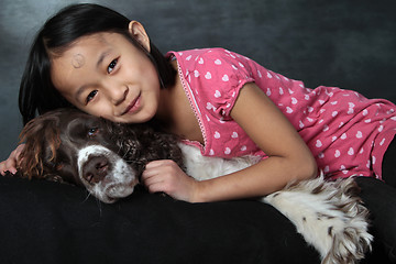 Image showing Child and dog