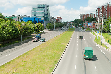 Image showing Urban view onto Moskovskiy prospekt. Kaliningrad