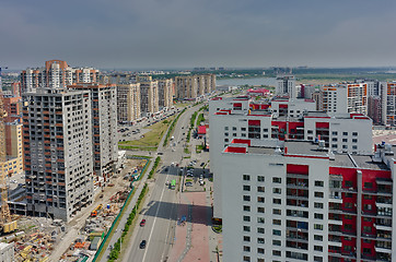 Image showing European residential district in Tyumen. Russia