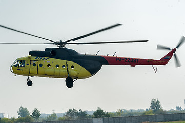 Image showing Passenger helicopter MI-8 landing