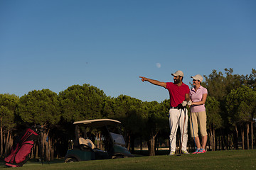 Image showing portrait of couple on golf course