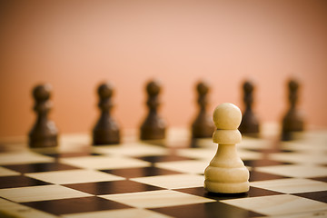 Image showing Chess board soldier